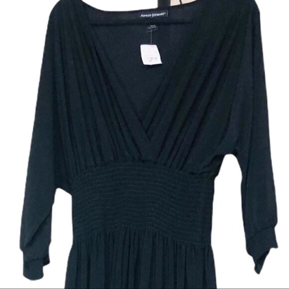 Ashley Stewart Black Empire Waist Dress - Picture 5 of 11